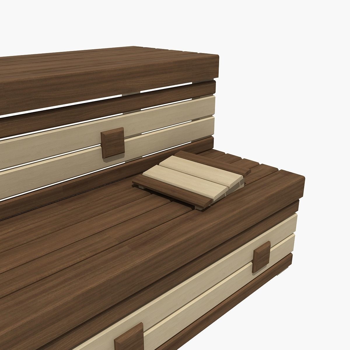 Sauna bench 02 3D model_5