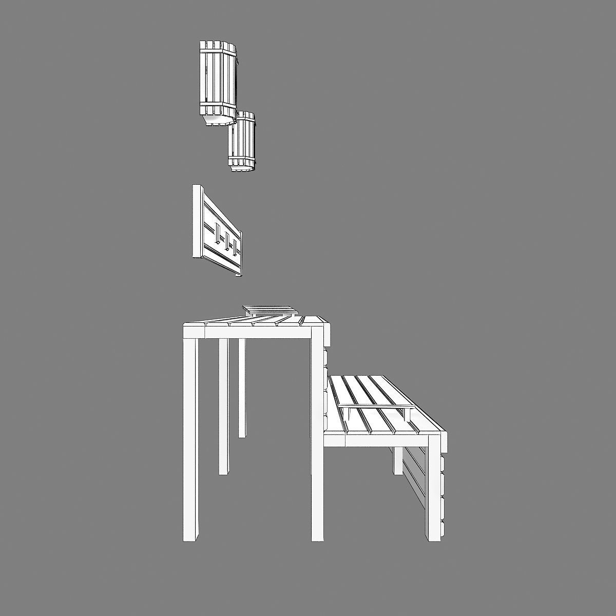 Sauna bench 02 3D model_13