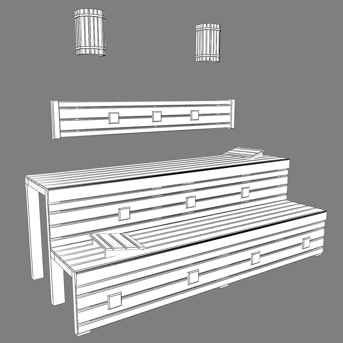 Sauna bench 02 3D model_10