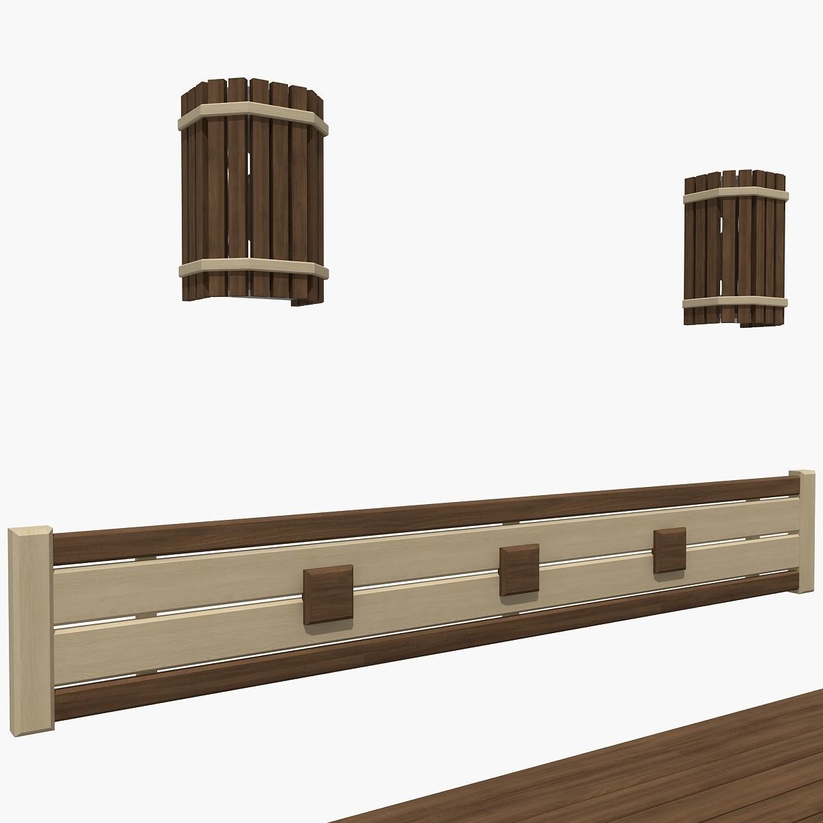 Sauna bench 02 3D model_7
