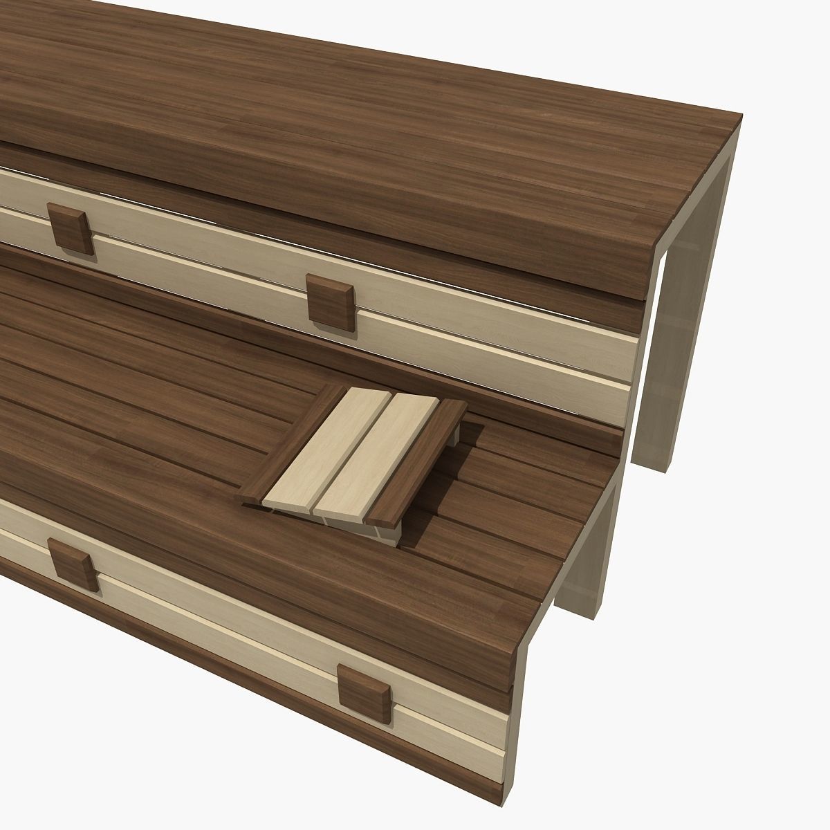 Sauna bench 02 3D model_8