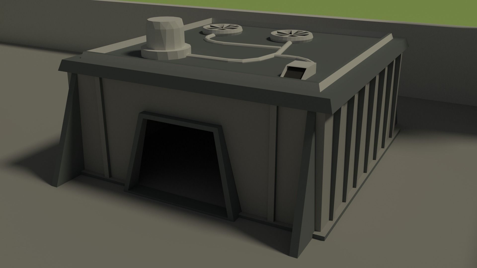 Military Base - Low Poly Style Low-poly 3D model_6