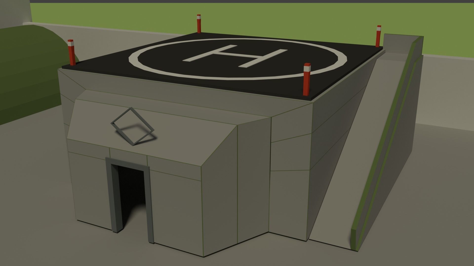 Military Base - Low Poly Style Low-poly 3D model_5