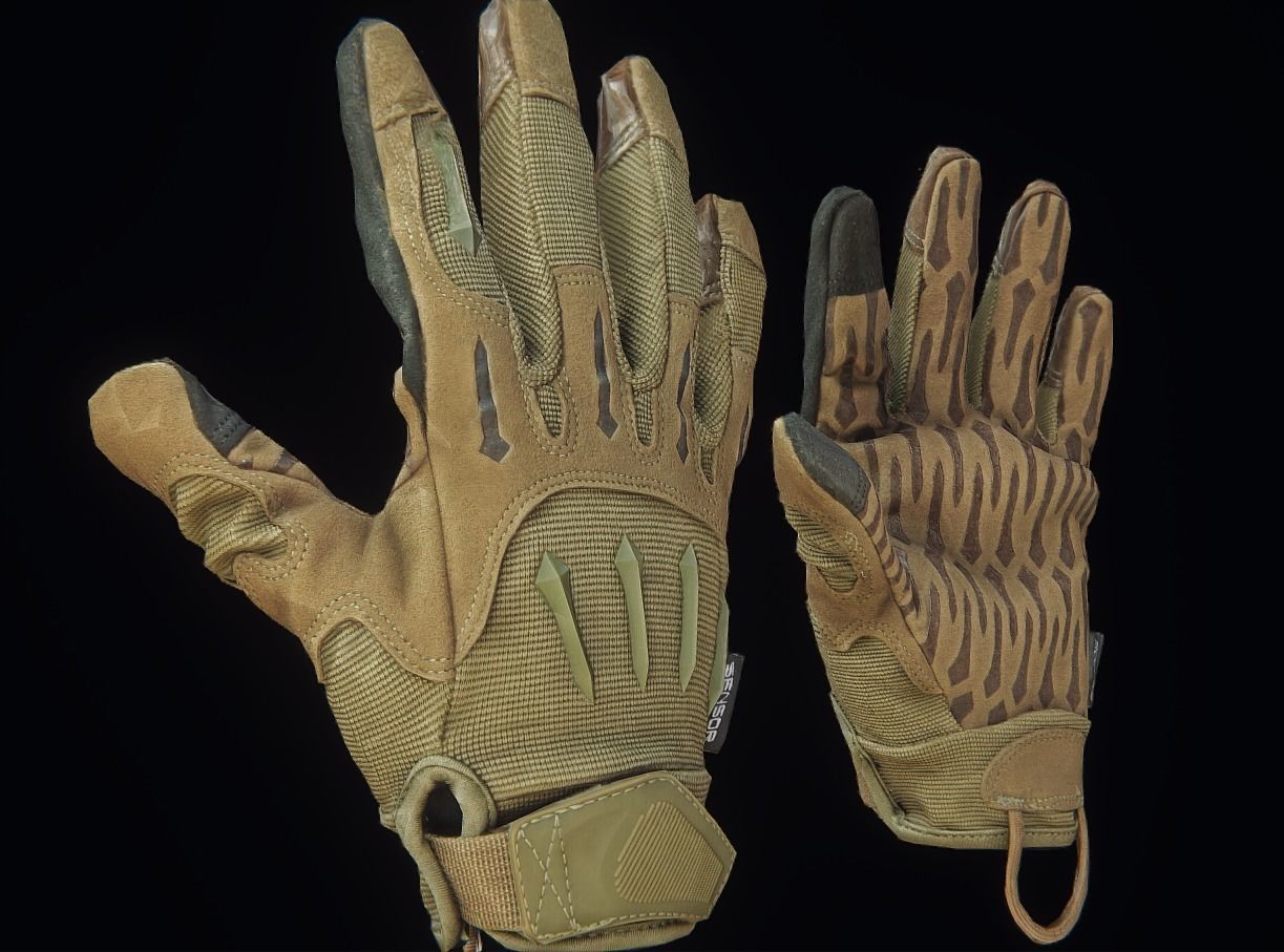 Tactical Sensor Gloves rigged Low-poly 3D model_6
