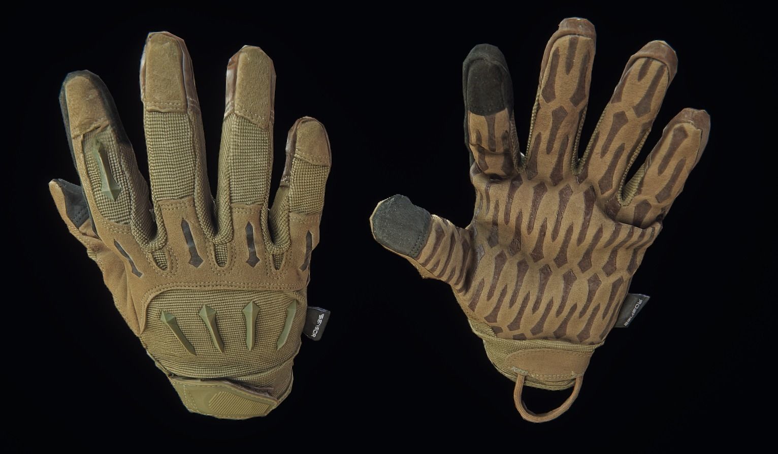 Tactical Sensor Gloves rigged Low-poly 3D model_4