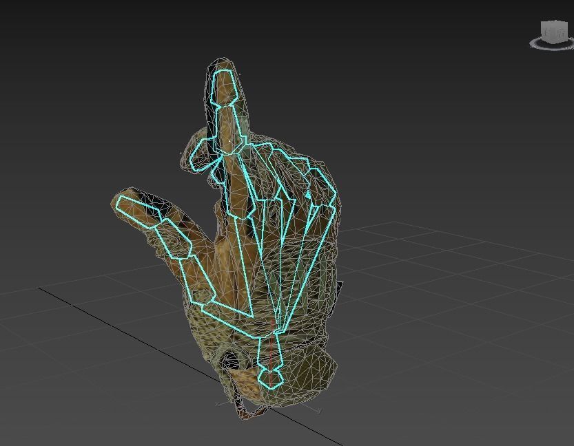 Tactical Sensor Gloves rigged Low-poly 3D model_3