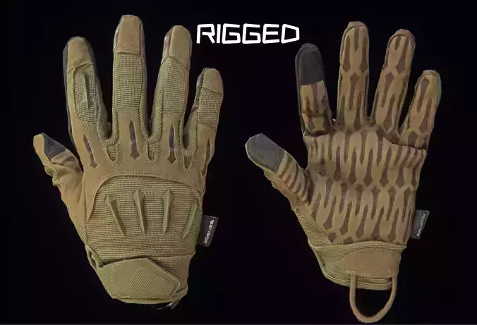 Tactical Sensor Gloves rigged