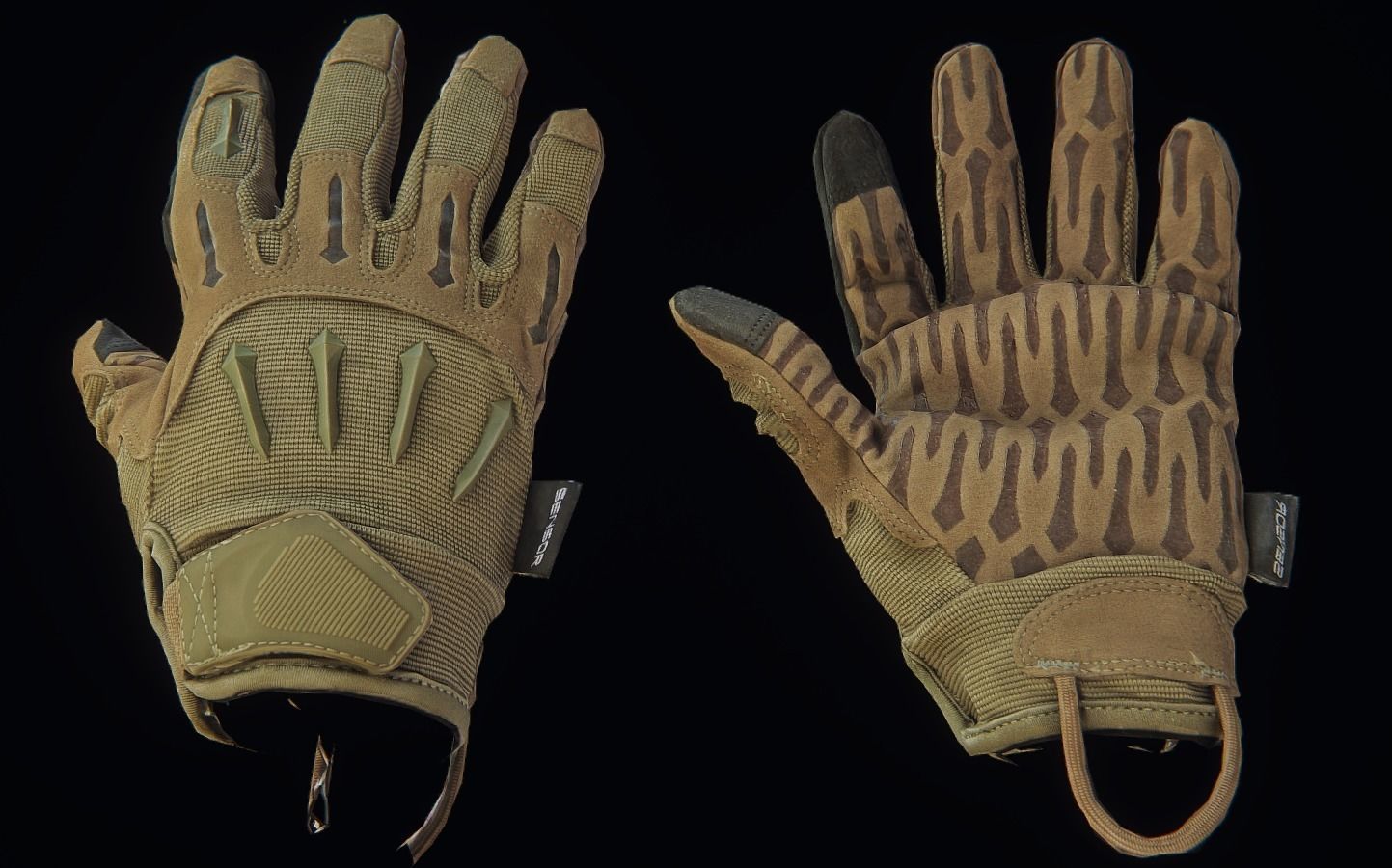Tactical Sensor Gloves rigged Low-poly 3D model_5