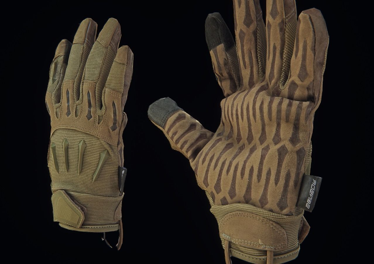 Tactical Sensor Gloves rigged Low-poly 3D model_7