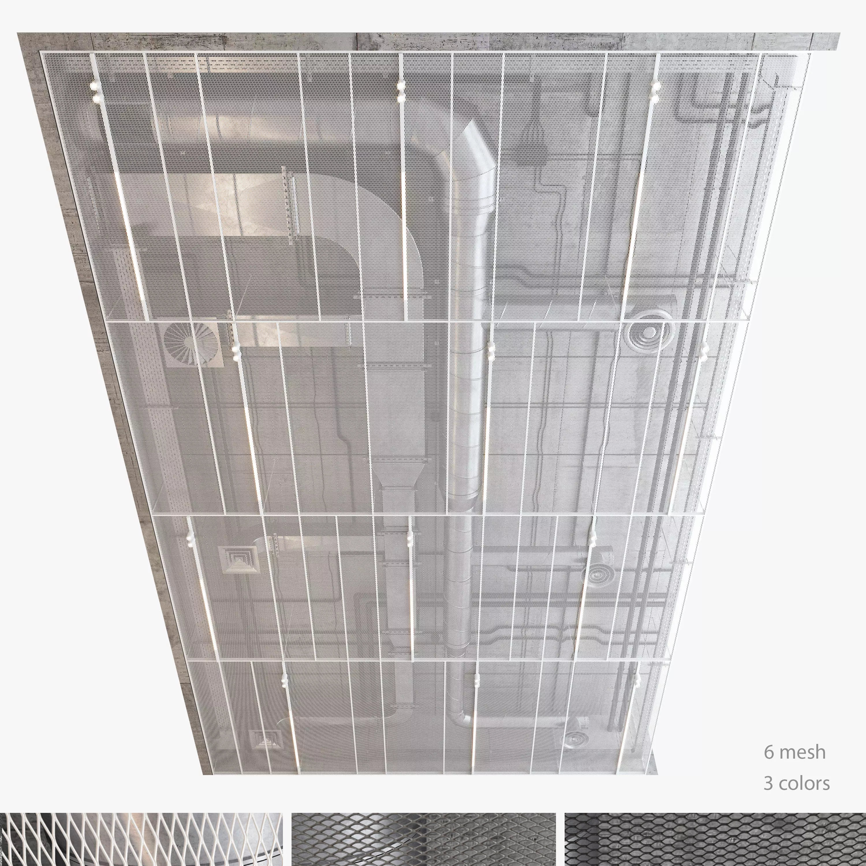 Decorative ceiling set 01 3D model