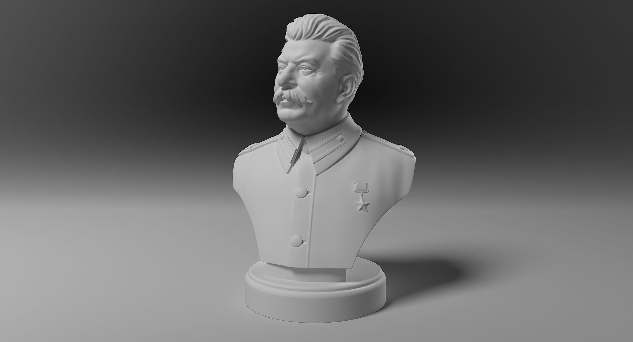 Stalin Bust 3D print model_6