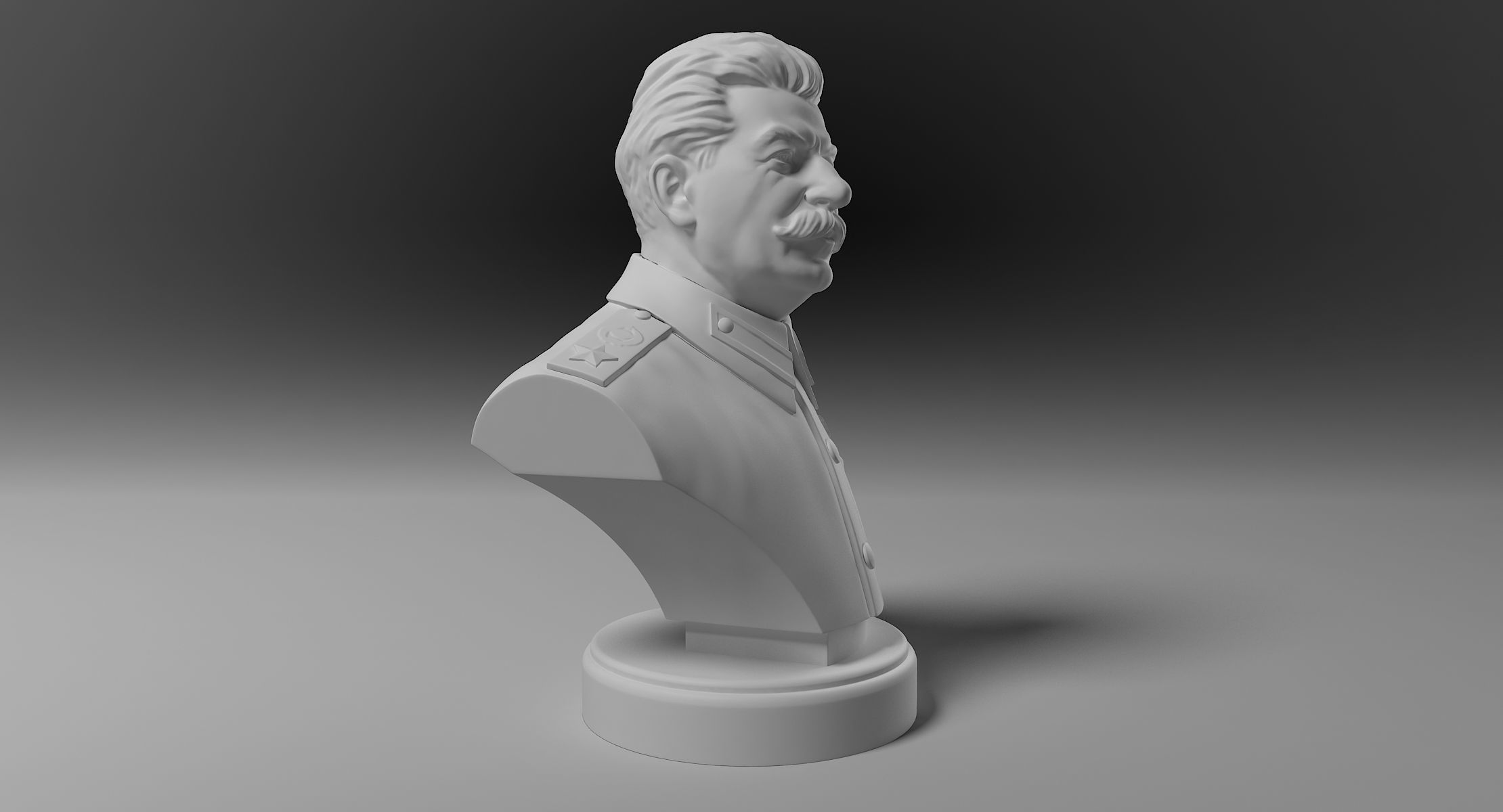 Stalin Bust 3D print model_9