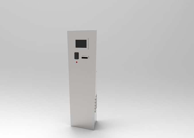 Parking ticket machine Low-poly 3D model