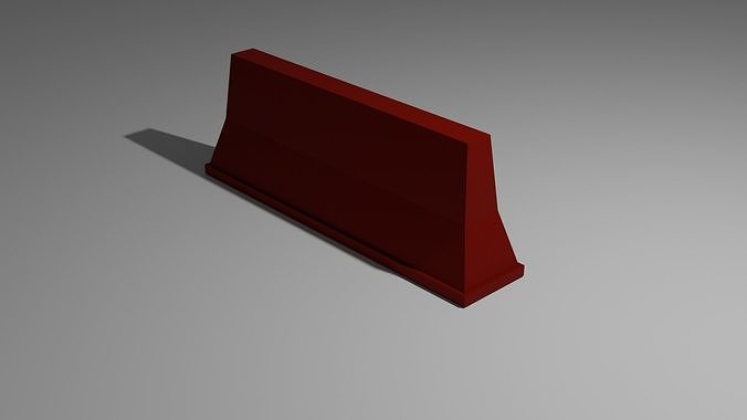 street barrier Low-poly 3D model