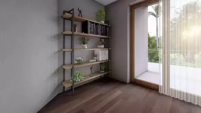 book shelf 01N 3D model