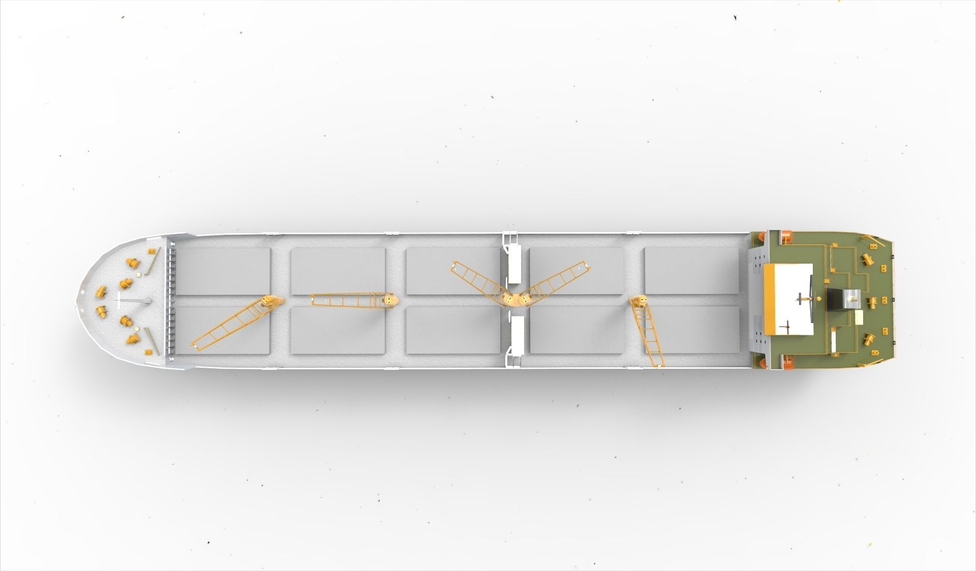 Bulk Carrier Ship Low-poly 3D model_4