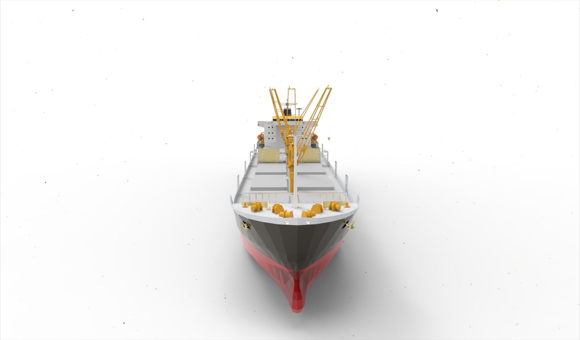 Bulk Carrier Ship Low-poly 3D model_1