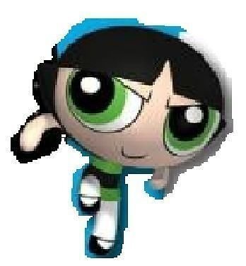 buttercup 3d model powerpuff girl with eyes and hair Free 3D model