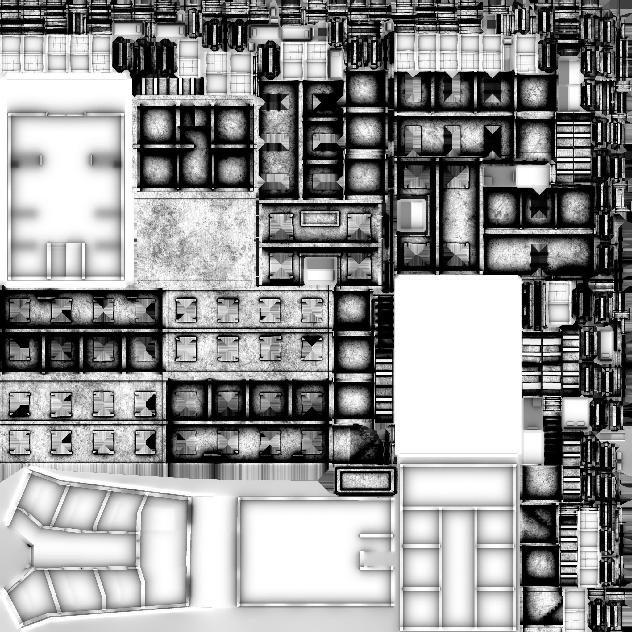 Western Hotel - Wild West - Building Backdrop Full Perm Low-poly 3D model_22