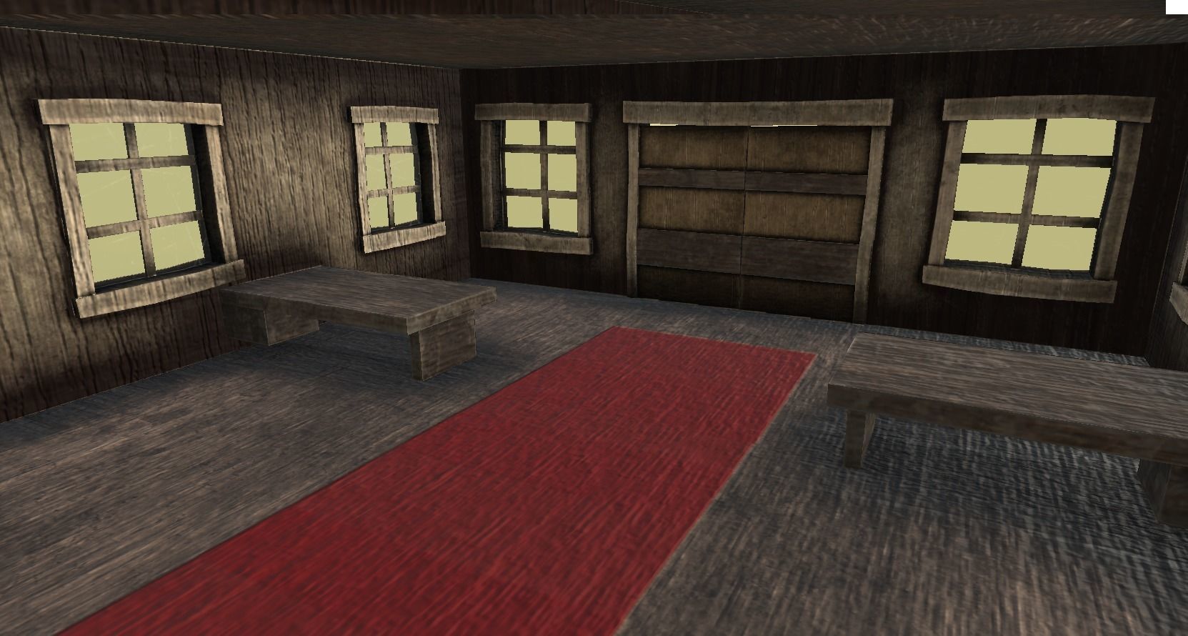 Western Hotel - Wild West - Building Backdrop Full Perm Low-poly 3D model_6