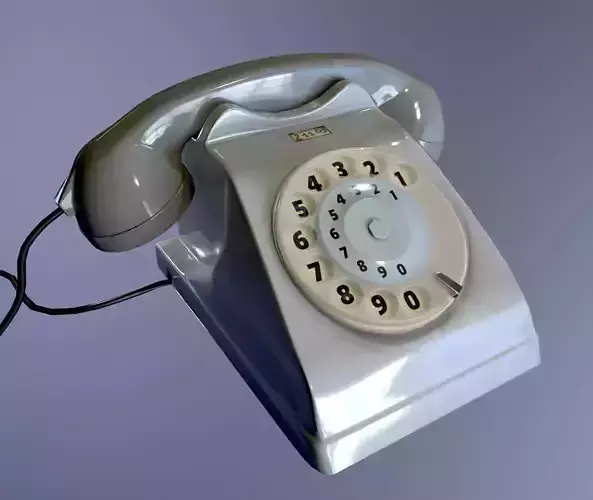 Old Phone 70s 80s italian  Bigrigio - Pbr game ready Low-poly 3D model