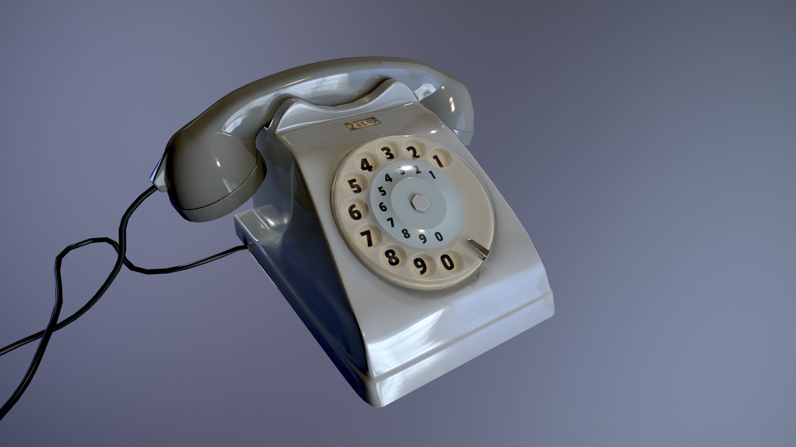 Old Phone 70s 80s italian  Bigrigio - Pbr game ready Low-poly 3D model_13