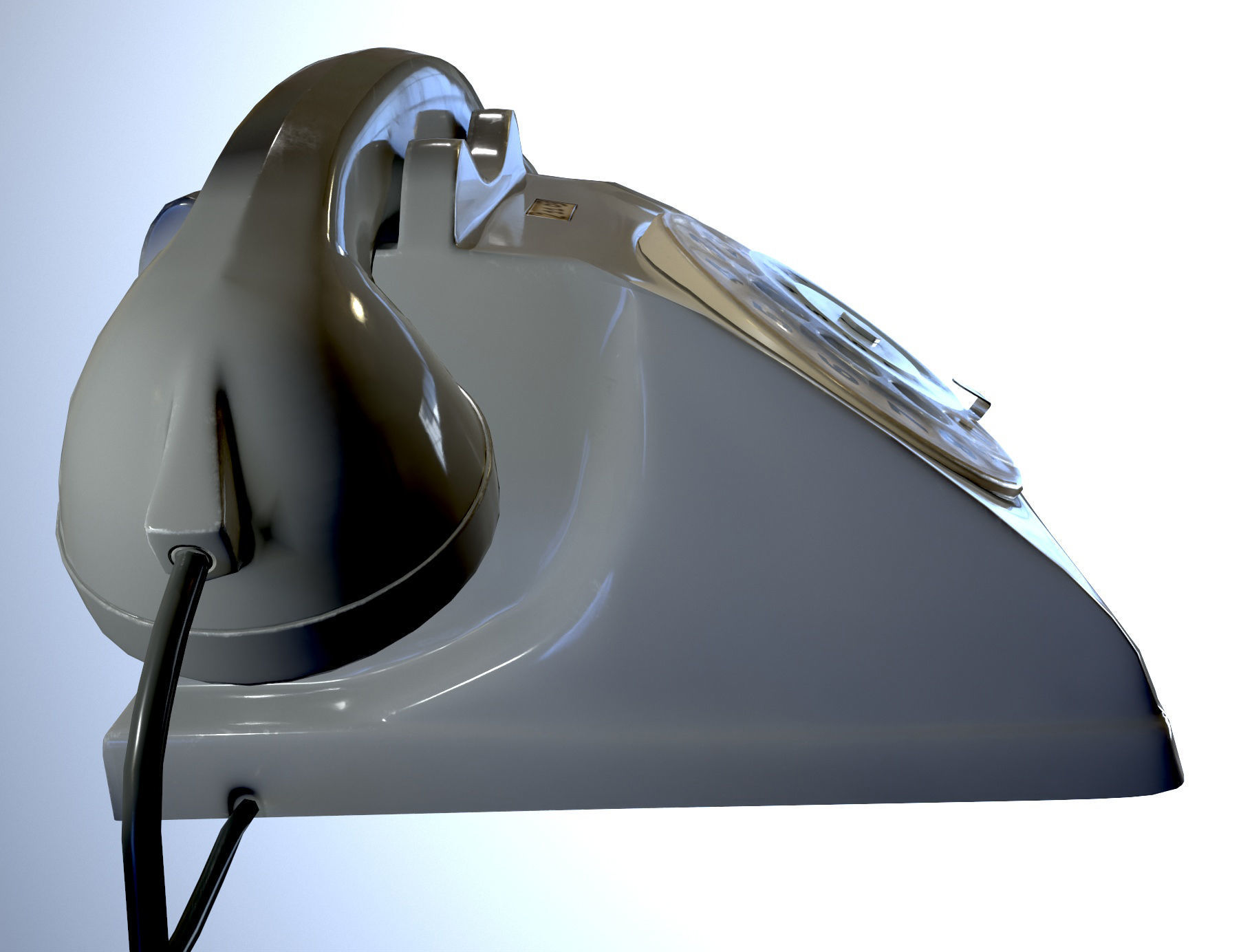 Old Phone 70s 80s italian  Bigrigio - Pbr game ready Low-poly 3D model_8