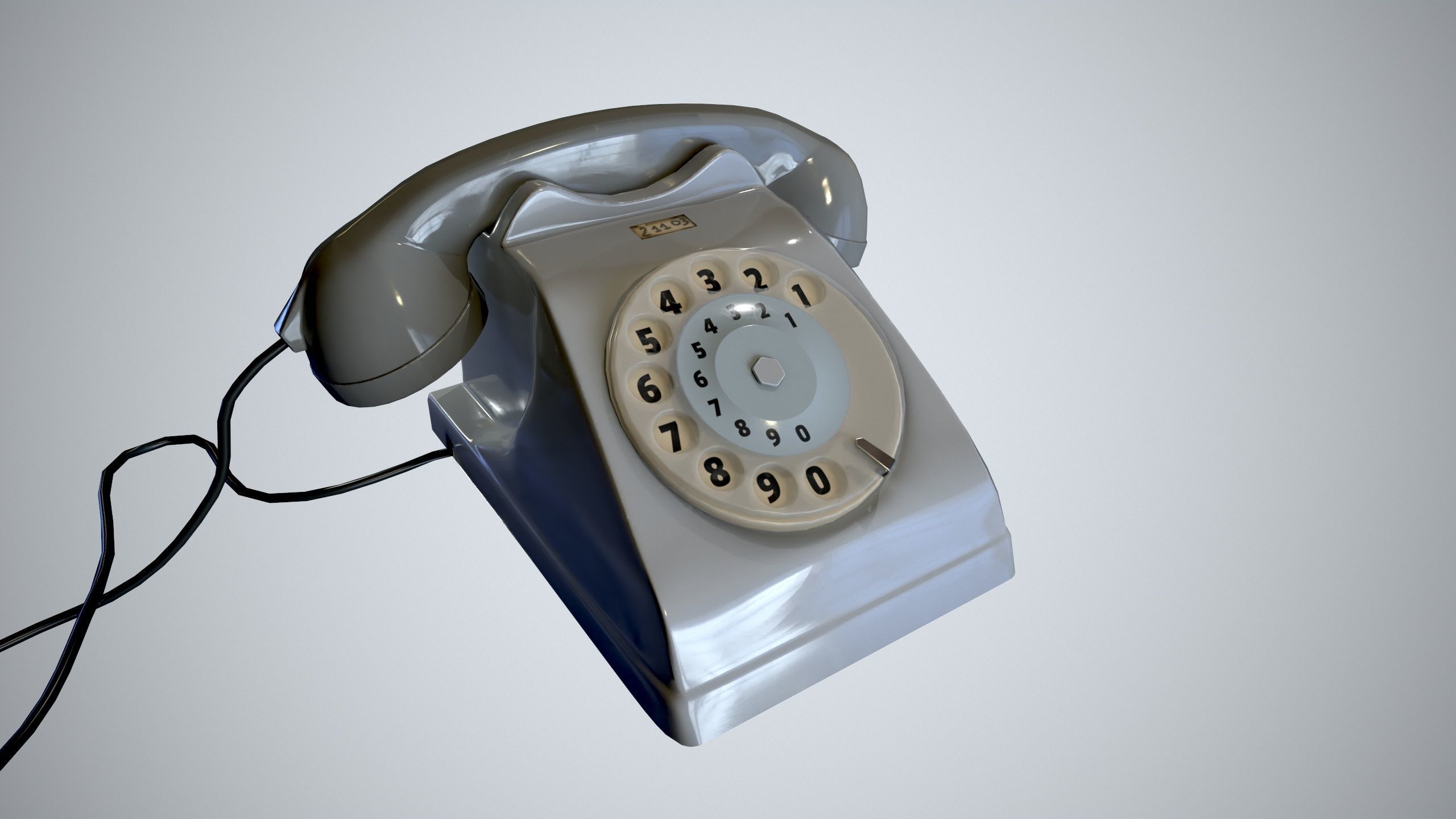 Old Phone 70s 80s italian  Bigrigio - Pbr game ready Low-poly 3D model_9