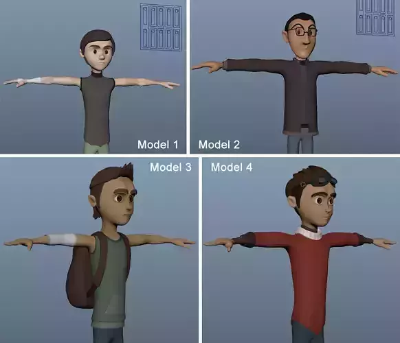 Collection of Characters 3D models