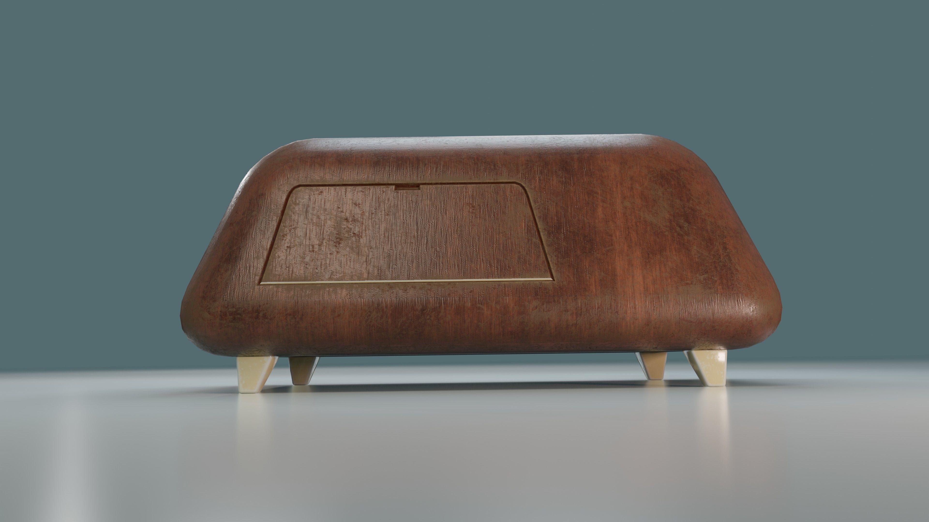 Old Radio Low-poly 3D model_9