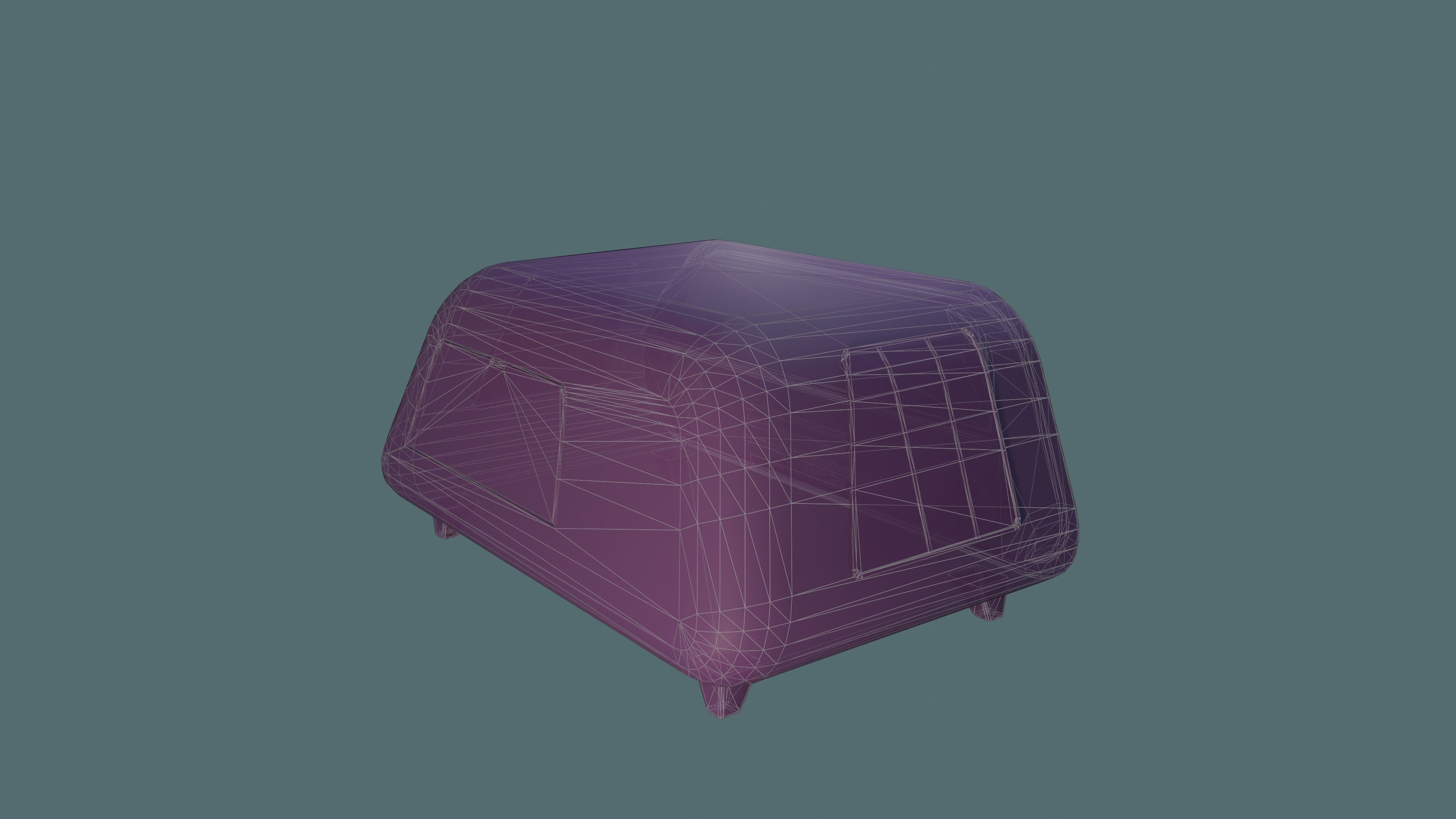 Old Radio Low-poly 3D model_25