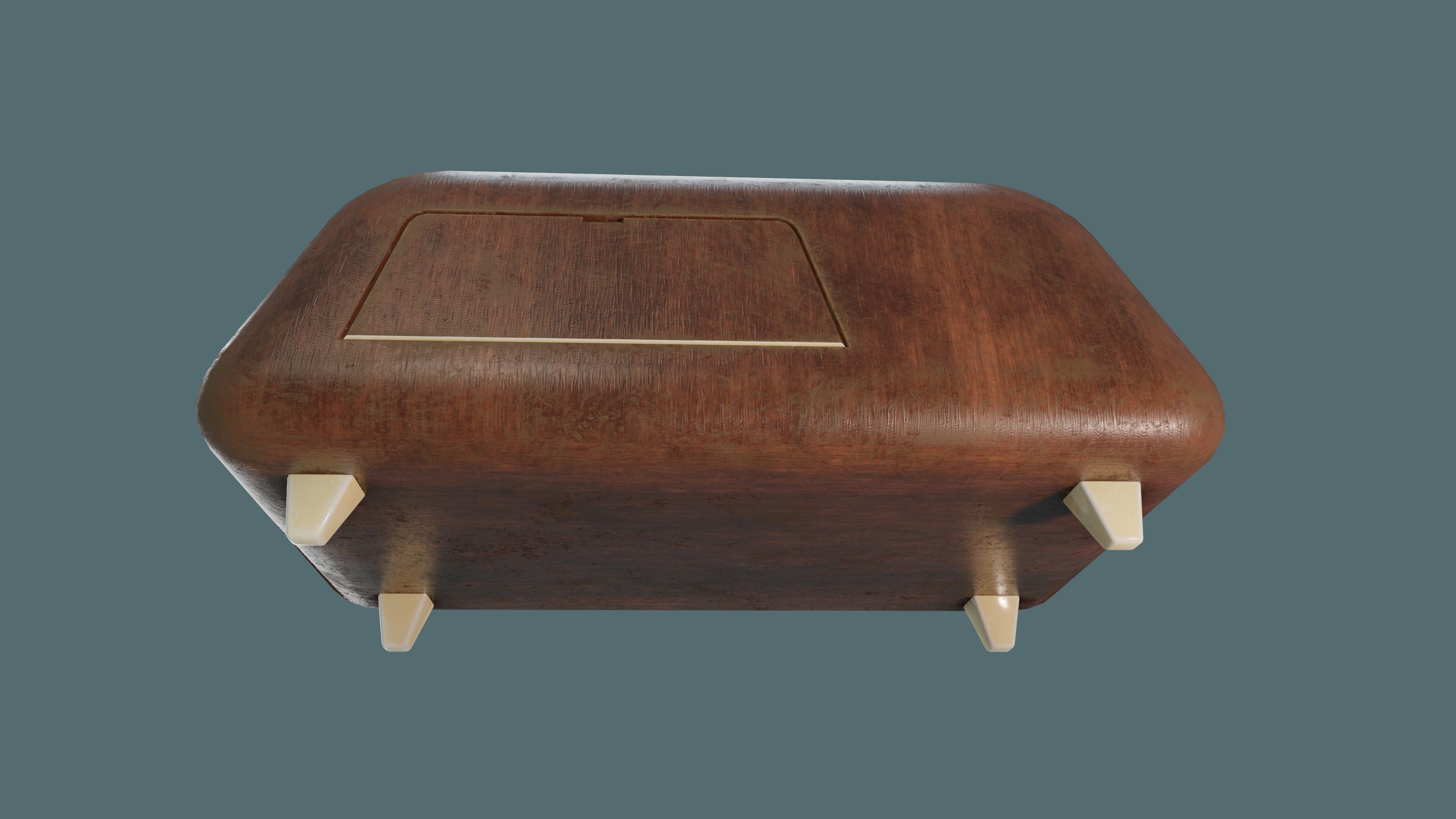 Old Radio Low-poly 3D model_7