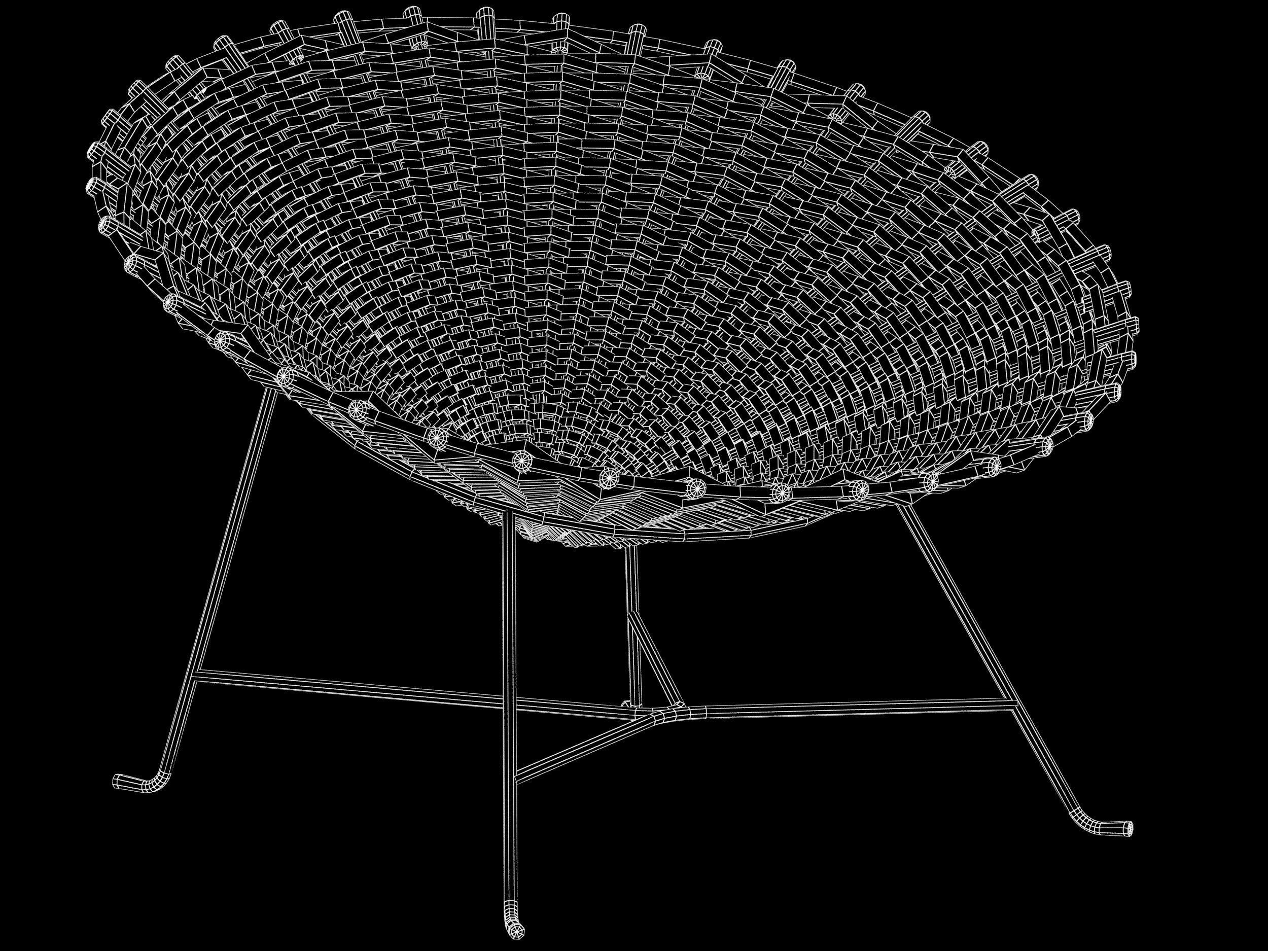 Sweet 27 armchair Gervasoni Low-poly 3D model_1