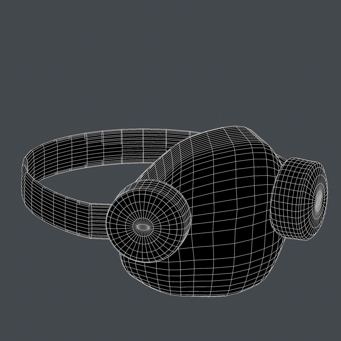 Gas mask helmet 3d model scifi Low-poly  Low-poly 3D model_6