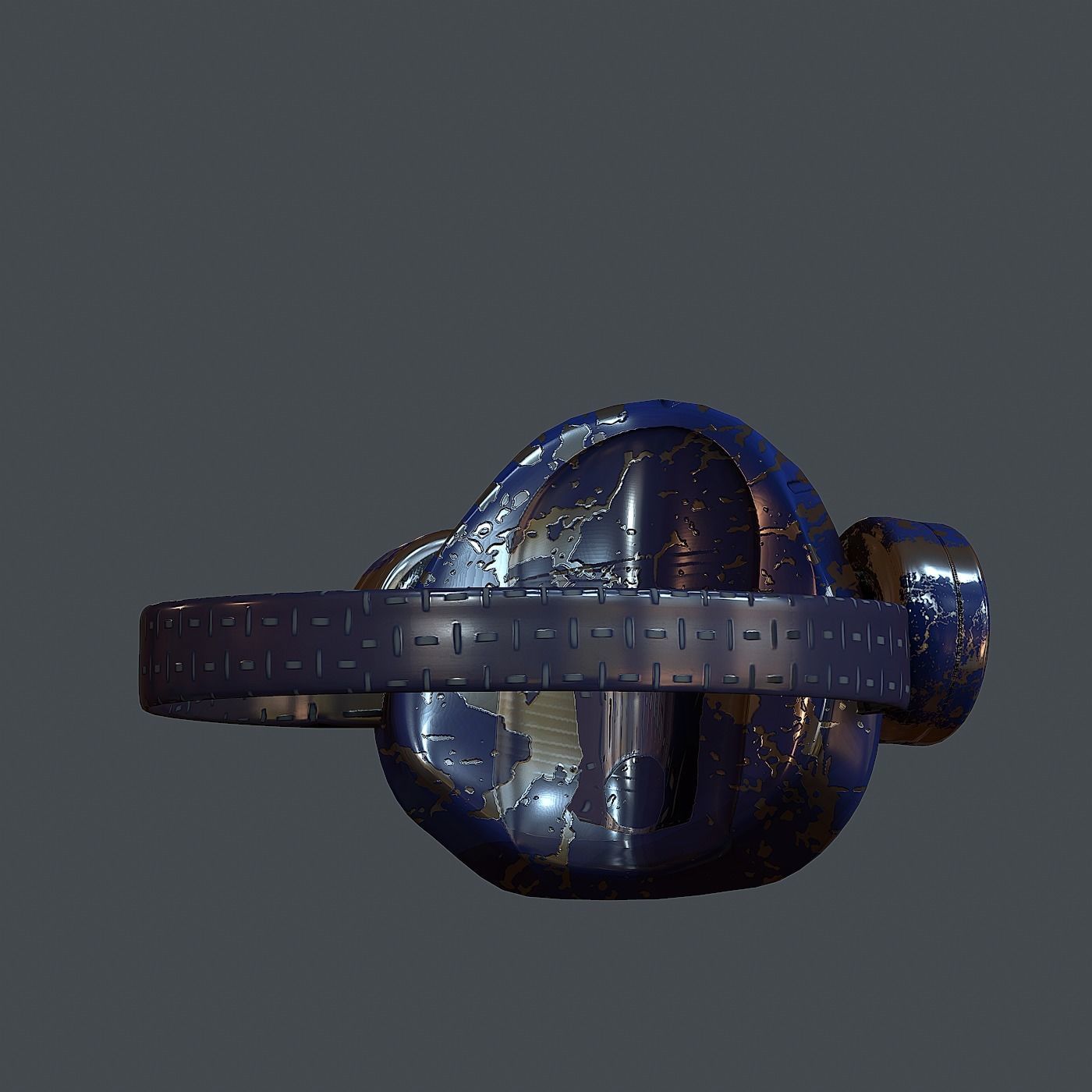 Gas mask helmet 3d model scifi Low-poly  Low-poly 3D model_4