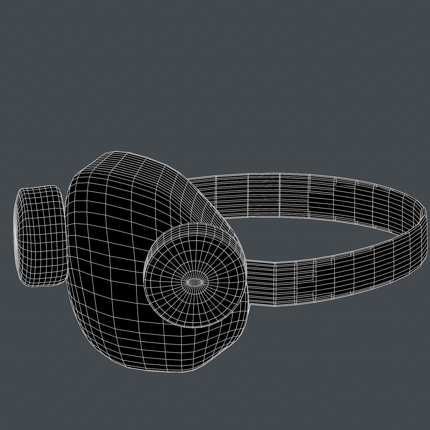 Gas mask helmet 3d model scifi Low-poly  Low-poly 3D model_7