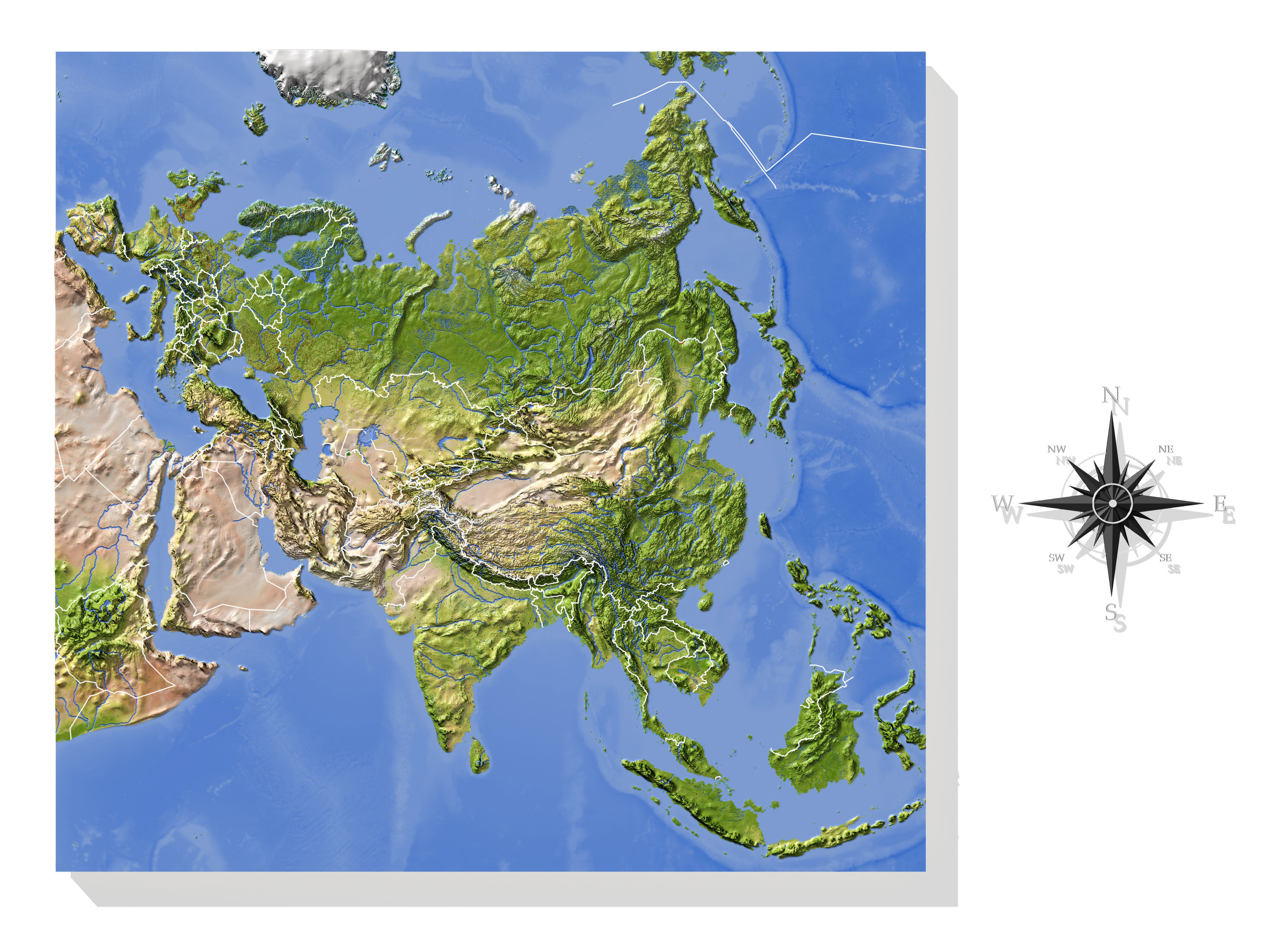 Asia High resolution 3D relief maps 3D model_5