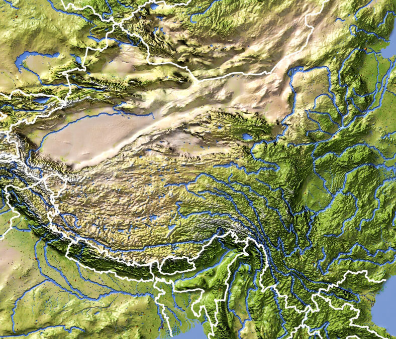 Asia High resolution 3D relief maps 3D model_6