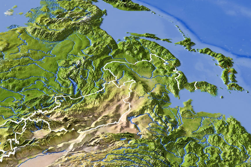 Asia High resolution 3D relief maps 3D model_3