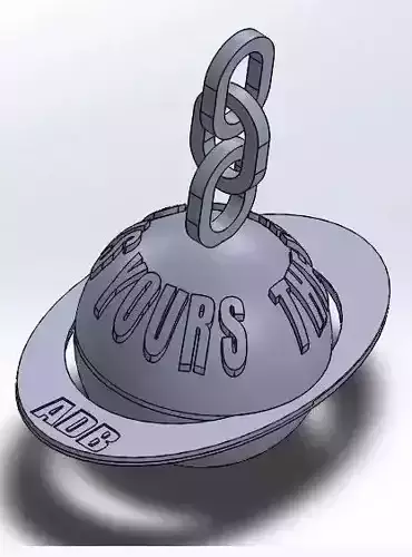 The world is yours keychain 3D print model