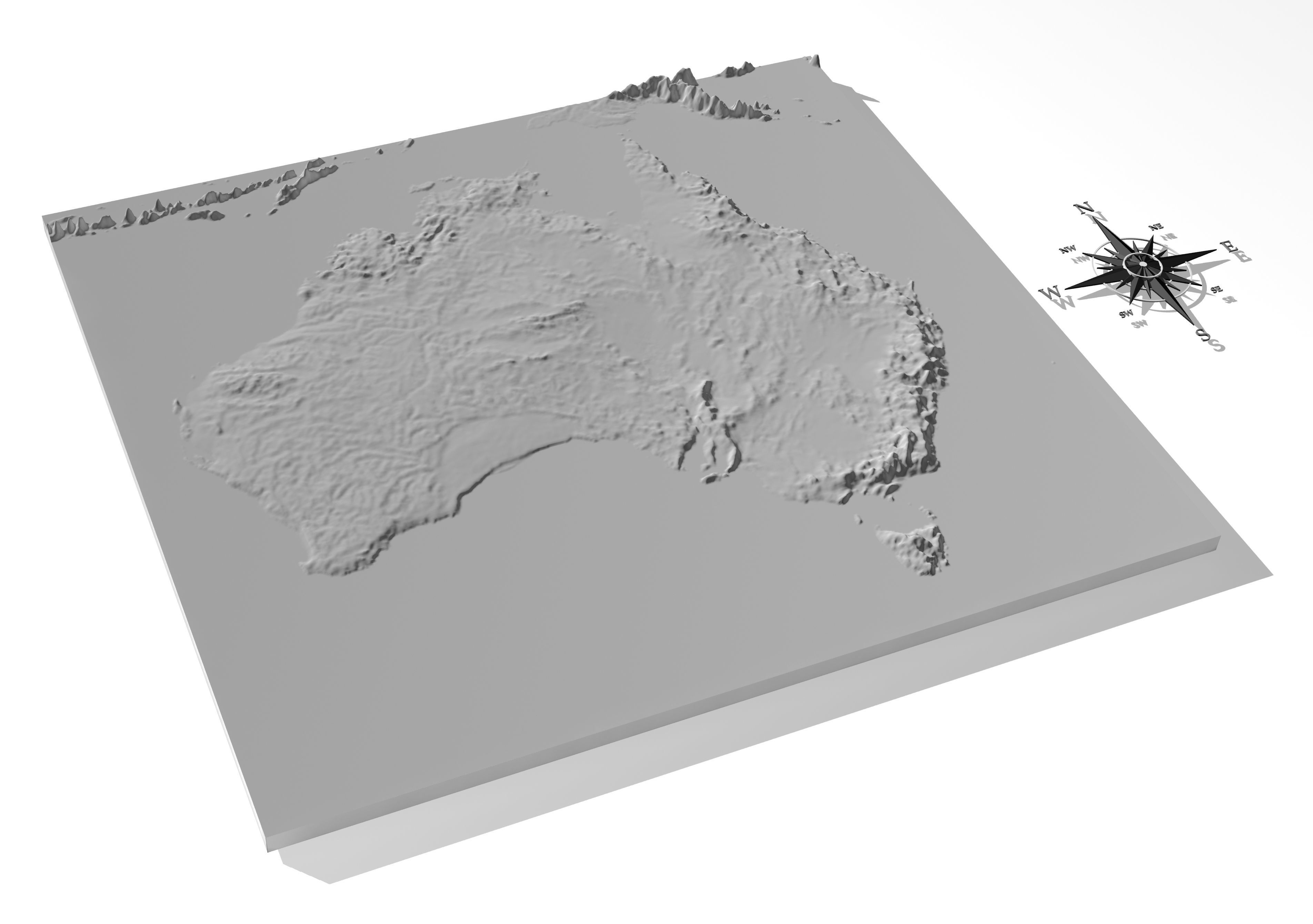 Australia High resolution 3D relief maps 3D model_13