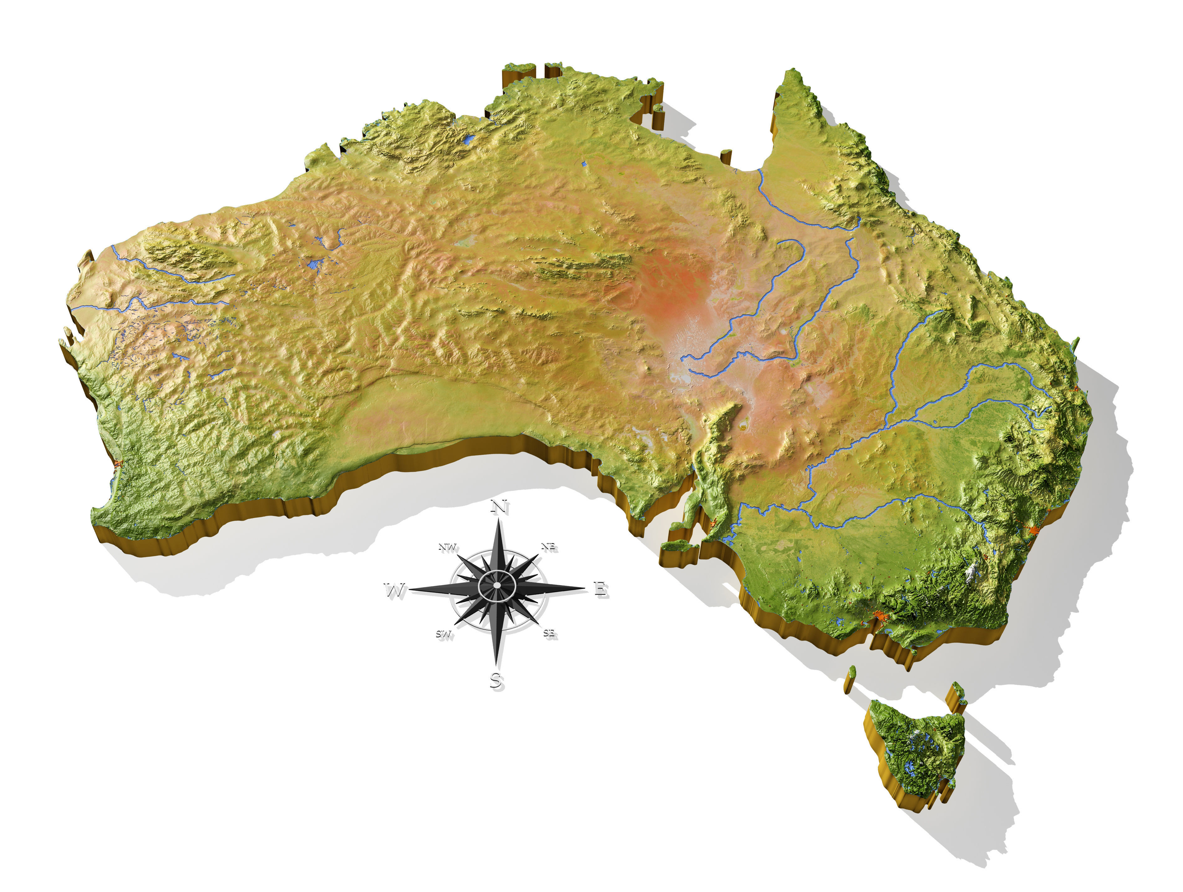 Australia High resolution 3D relief maps 3D model_8