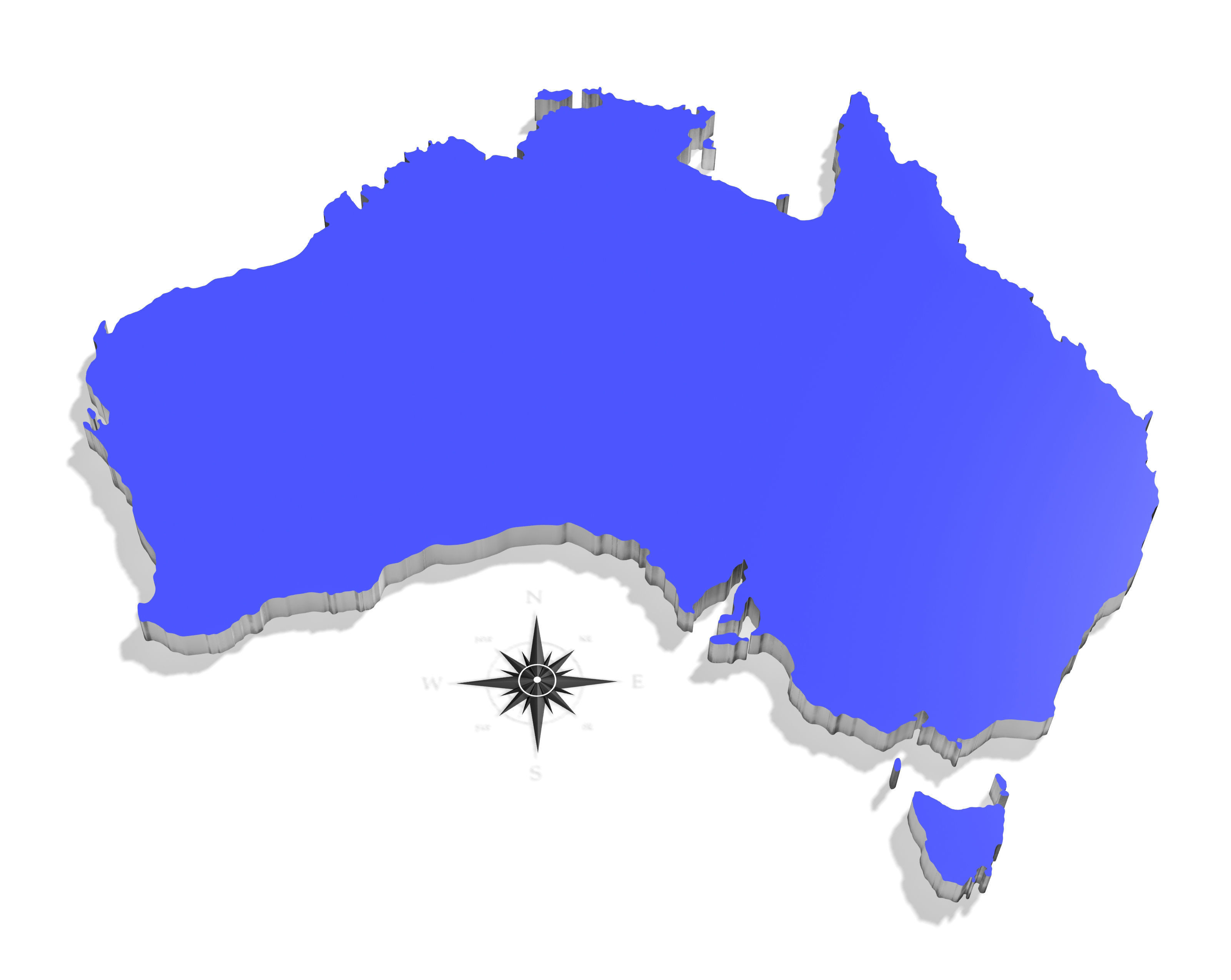 Australia High resolution 3D relief maps 3D model_7