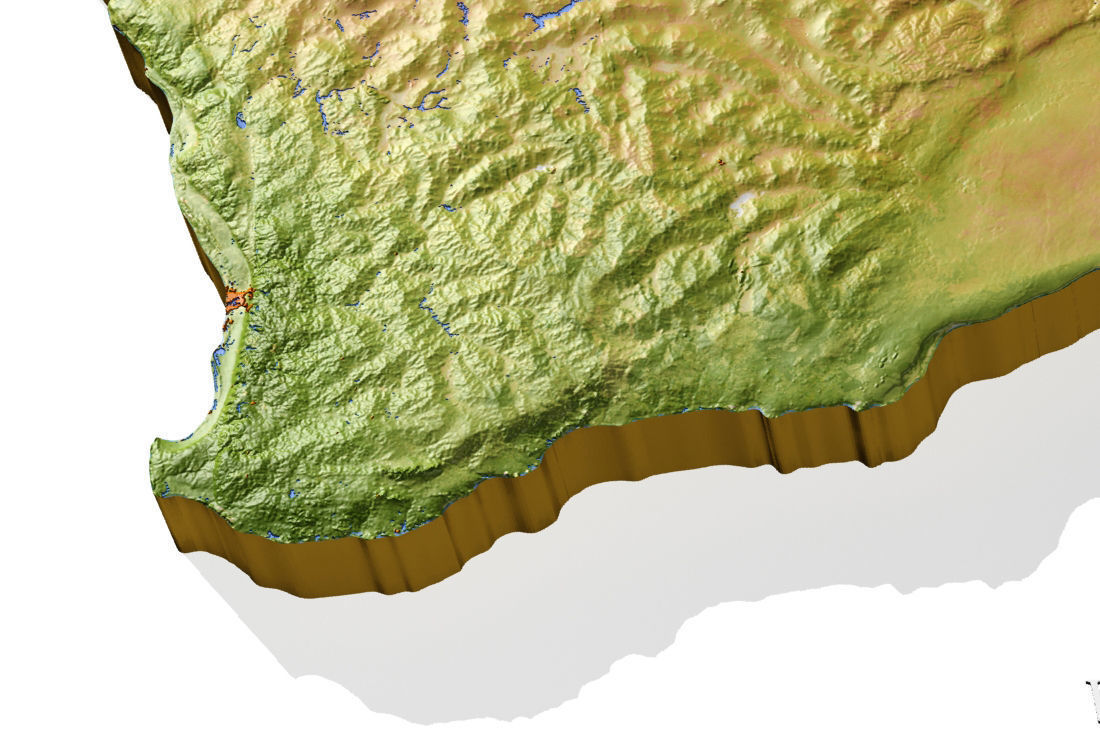 Australia High resolution 3D relief maps 3D model_9