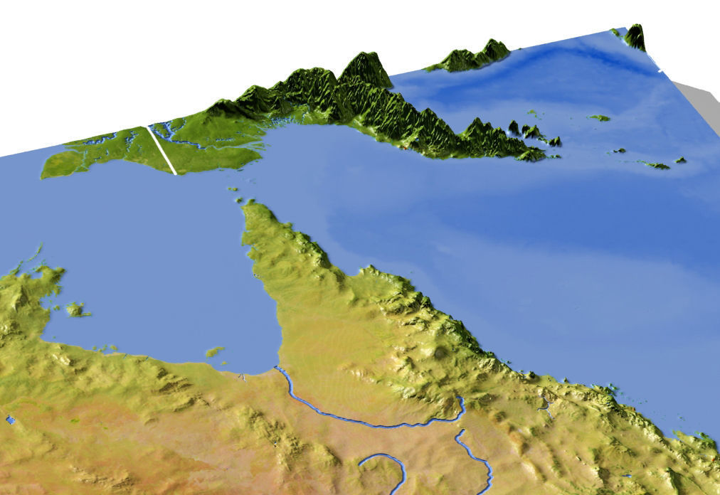 Australia High resolution 3D relief maps 3D model_4