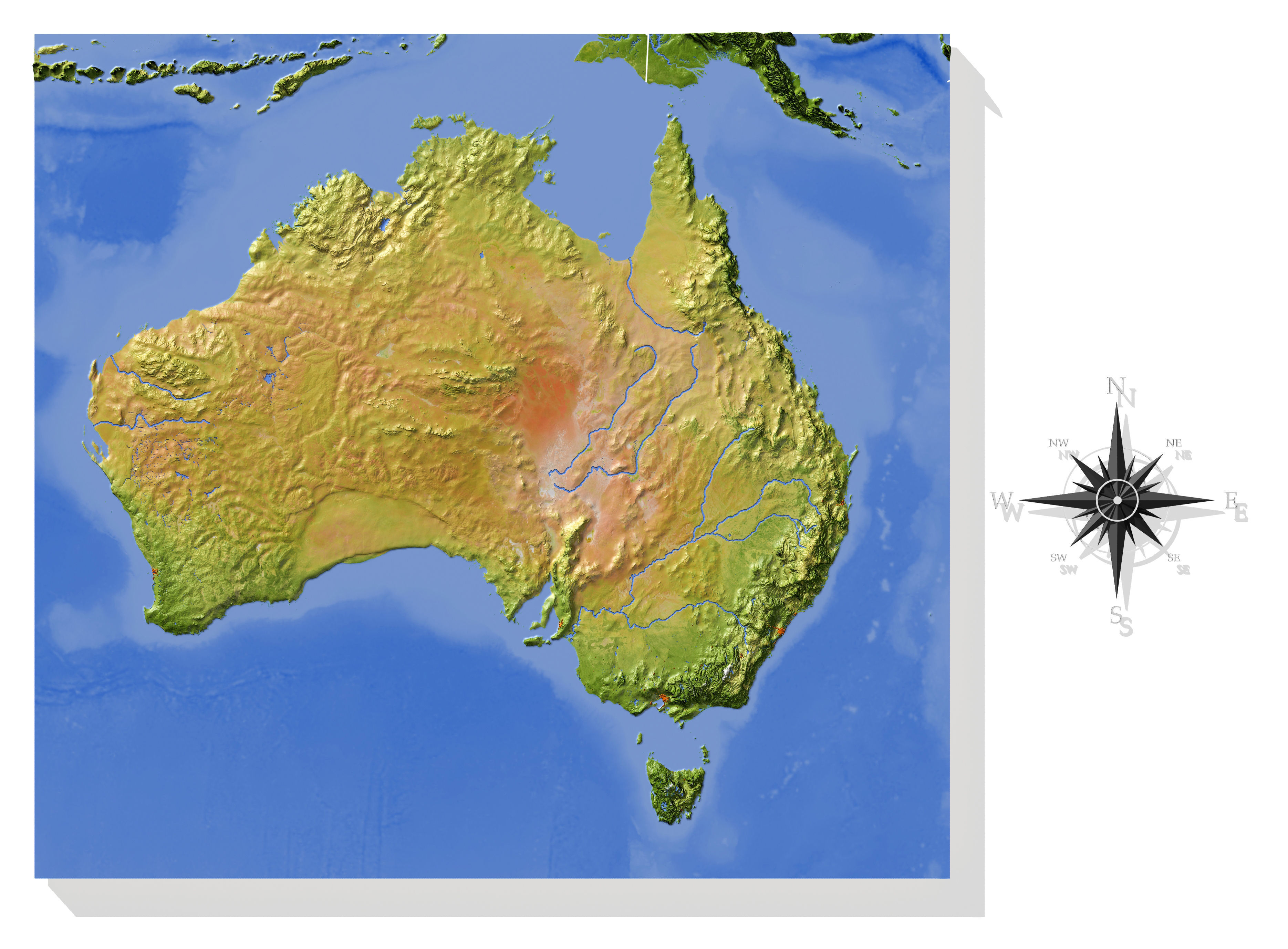 Australia High resolution 3D relief maps 3D model_6