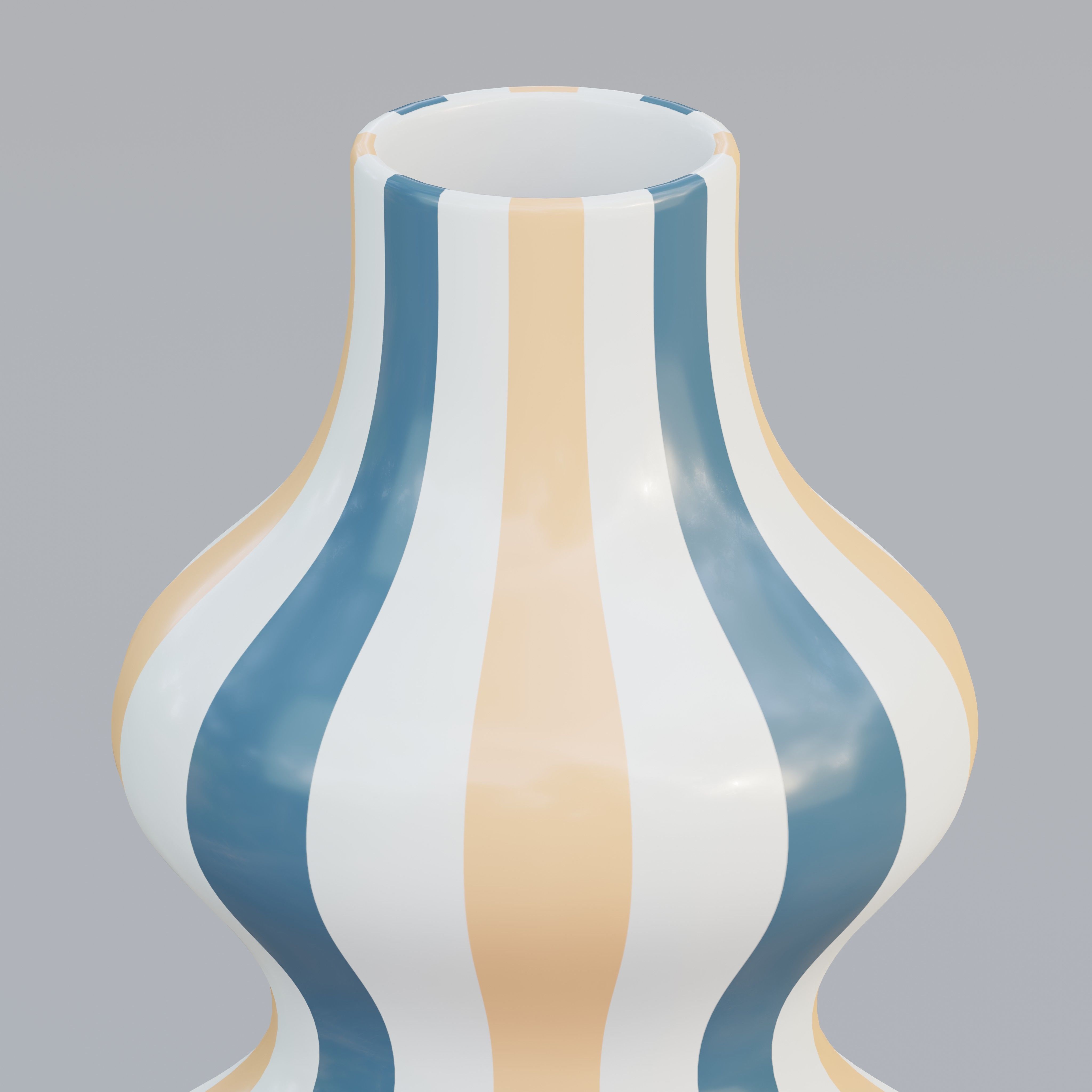 Vase37 vase with stripes 3D model_2