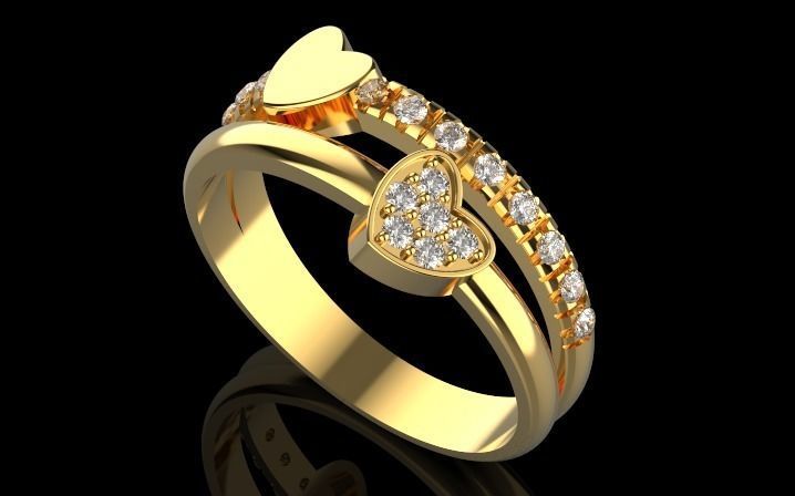 heart ring 3D print model_1