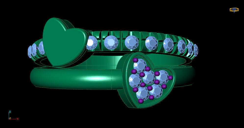 heart ring 3D print model_8