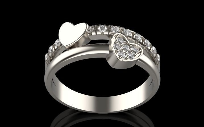 heart ring 3D print model_2